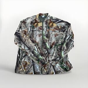 Scentlok Savanna Camo Hunting Full Zip Jacket Size Large Realtree 100 Polyester